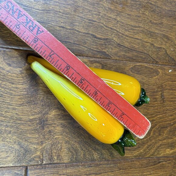 Murano style glass Vegetable 7.5" Two Carrots Handblown paper‎ weight decor - Picture 9 of 10
